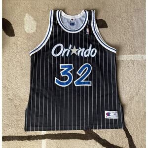 Vintage 90s NBA Champion Authentic Orlando Magic Shaquille O'Neal Shaq Jersey 48